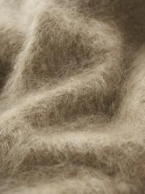 Luxury Dyed Cashmere Brushed Knit Sweater | French Sailor Collar Wool Pullover for Women