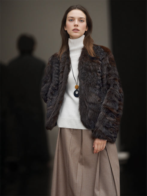 Women’s Short Mink Fur Coat | Elegant Winter Jacket Inspired by Haining Fashion