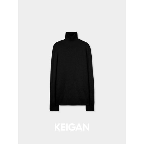 Soft, Lightweight Seamless Wool Turtleneck Mid-Length Sweater | Relaxed ROW-Inspired Oversized Knit