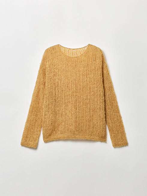 Soft Fufu Marshmallow Alpaca Knit – Luxury Slim-Fit Boat-Neck Peruvian Wool
