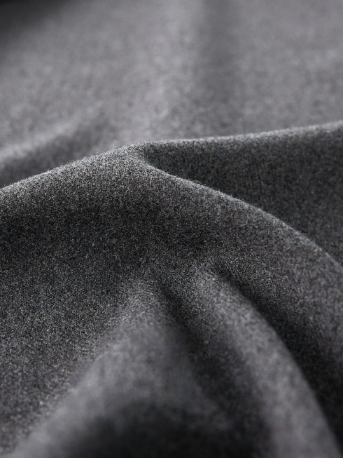 Women's Gray Wool Wide-Leg Suit Pants – Premium Draped Wool-Blend Trousers for Fall/Winter