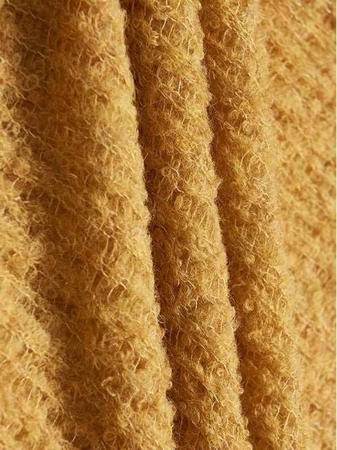 Soft Fufu Marshmallow Alpaca Knit – Luxury Slim-Fit Boat-Neck Peruvian Wool