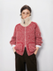 Women's Pure Cashmere Vintage Marled Zip-Up Cardigan – Relaxed Stand-Collar Knit Sweater