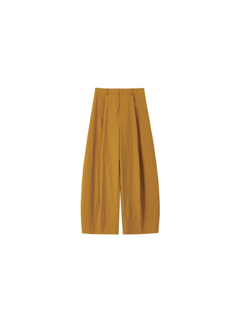 Chic Style Micro-Pleated Cotton-Silk Blend Washed Fabric Commuter Versatile Scythe Balloon Casual Pants
