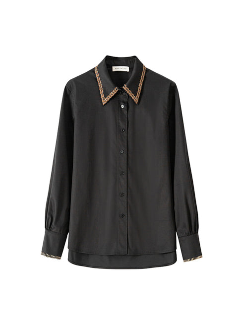 Original Nomad Series – Custom High-Density Stretch Satin Multi-Pattern Embroidered Versatile Shirt