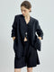 Fine Wool Blazer, Vest, Shorts & Skirt Set – Light Luxury Early Autumn Ensemble (Sold Separately)