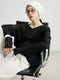 Cutout Thin Knit Cardigan & Sheer Crochet Blouse with Paper Yarn T-Shirt – Metal-Free Accessories