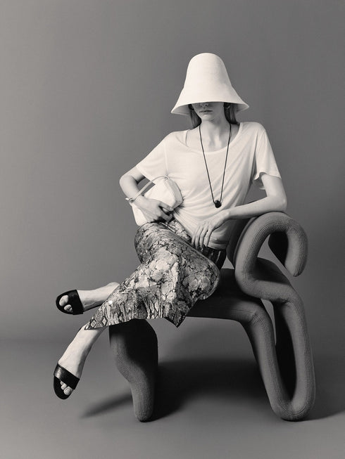 Elegant 100% Silk Skirt – Straight Cut with Monet Garden-Inspired Floral Print