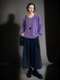Women’s 100% Wool Brushed Knit Sweater | Seamless Two-Tone V-Neck Pullover with Soft Fuzzy Texture