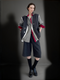 Two-Piece Style Blazer Vest for Women | Contrast Stitching Multi-Button Sleeveless Waistcoat