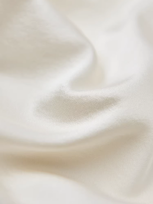 Women's Silky Soft Vanilla White Satin Cowl-Neck Silk Camisole – Elegant Minimalist Slip Top