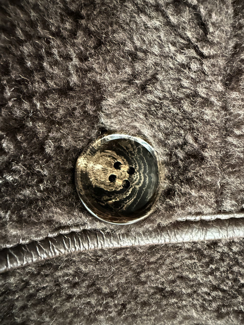 Reversible Faux Suede Coat for Women | Shearling-Lined Winter Lapel Jacket