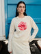 Soft Wool Rose Jacquard Sweater – Semi-Worsted Round Neck Pullover for Women