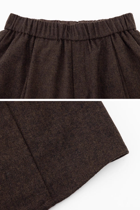 Autumn Winter High-Waisted Wool Skirt Pants for Women – Vintage Versatile New Style