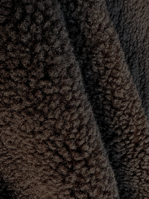 Reversible Suede-Finish Coat for Women – Faux Shearling Lined Winter Short Jacket with Lapel Collar