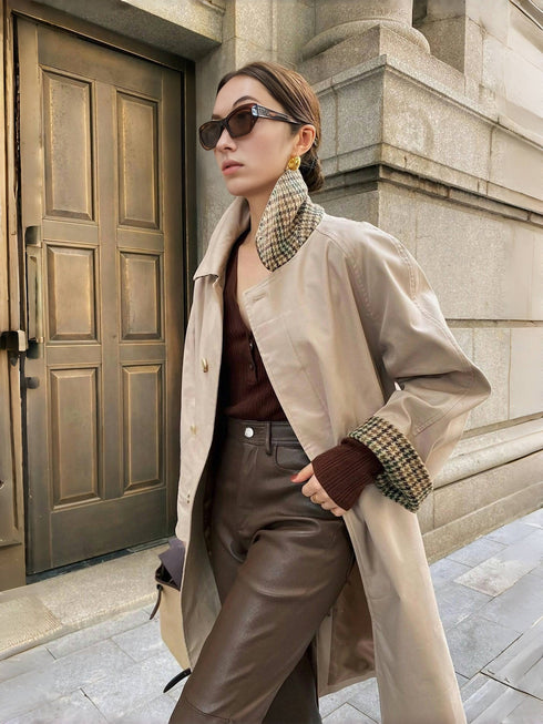 High-Waist Straight Lambskin Leather Pants – Genuine Leather, Versatile Fit
