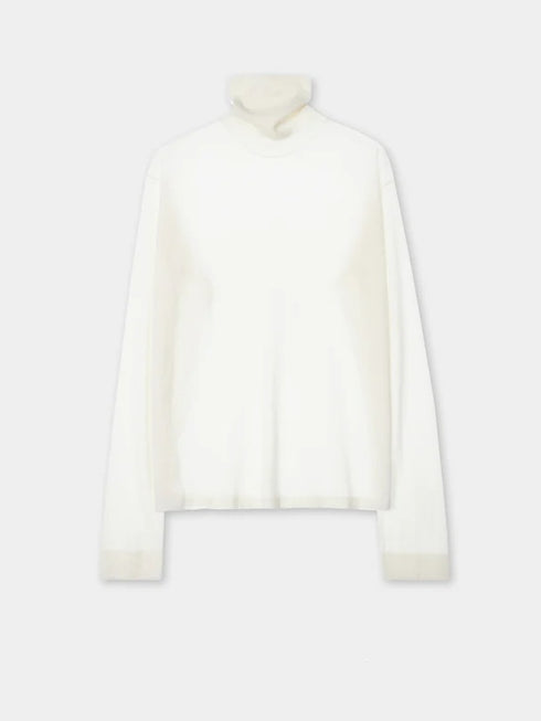 Women’s Heavyweight Pure Wool Turtleneck Sweater | Biella Superfine Merino, Relaxed Quiet-Luxury Fit