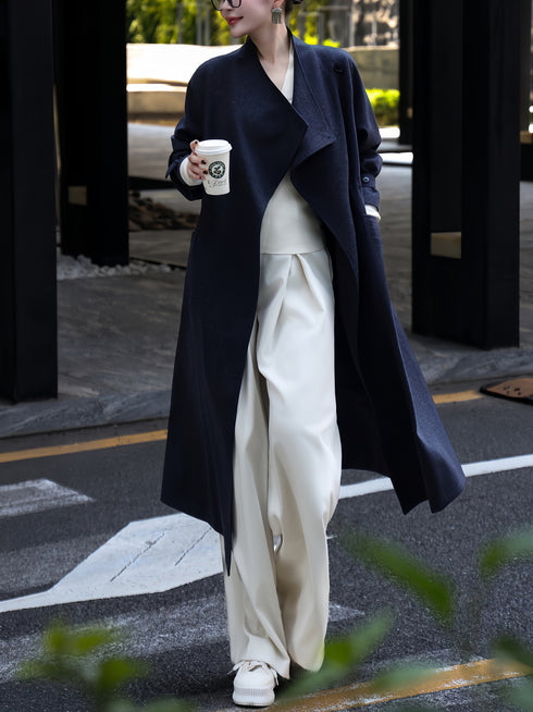 Oversized British Trench Coat – Relaxed Knee-Length Autumn Outerwear