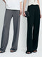 Cooling Acetate One-Piece Elastic-Waist Knit Air Pants - Fluid Wide-Leg Lounge Trousers