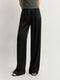Japanese Triacetate Luminous Double-Satin Wide-Leg Pants - Elastic Waist Airy Draped Trousers