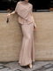 Minimalist Draped Scarf Vest & High-Waist Mermaid Skirt Set – Elegant Three‑Piece Designer Ensemble