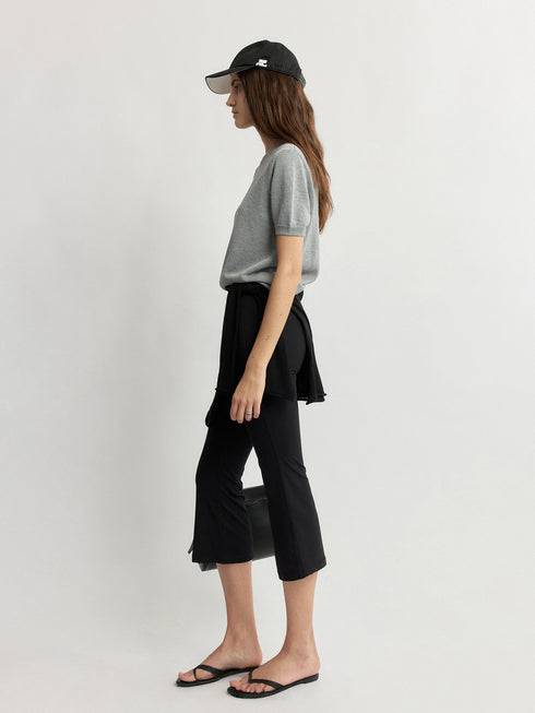 Textured Banana Linen Breathable Knit Tee - Relaxed Luxury Crewneck Summer Top