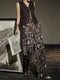 Vintage Paisley Print Wide-Leg Pants & Tailored Vest Set – Elegant Workwear Two-Piece Suit