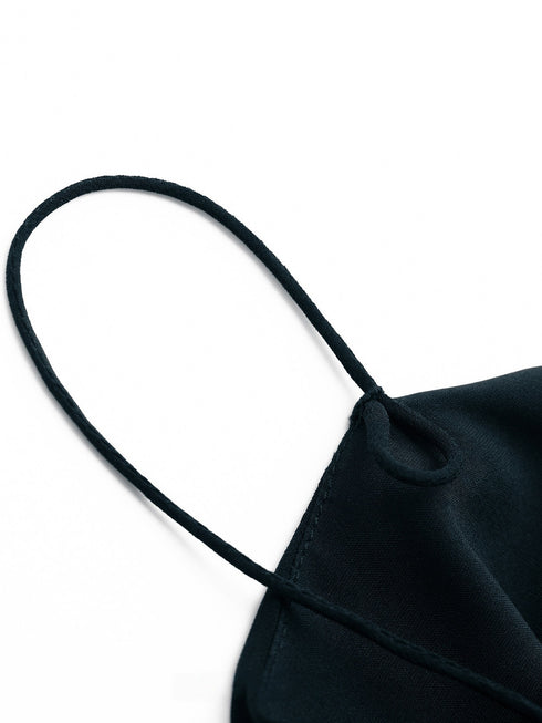 Minimalist Acetate Chiffon Maxi Slip Dress - 3.5M Full-Hem Luxury Cami Gown