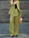 Summer Old Money Lace-Layered Blazer & Wide-Leg Pants Set – Elegant 4‑Piece Linen Lyocell Suit