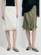 Japanese Washable Double-Satin Mermaid Midi Skirt - Ultra-Fine High-Twist Layered Slip Skirt
