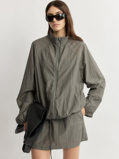 Sheer Sun-Protection Jacket & Anti-Exposure Mini Skirt Set - Lightweight Cotton Designer Summer Two-Piece