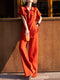 100% Linen Utility Shirt & Wide-Leg Pants Set – Minimalist Summer Tailored Two-Piece
