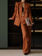 Old Money Linen Double-Breasted Blazer & Wide-Leg Trousers Suit Set – Relaxed Tailored Summer Workwear
