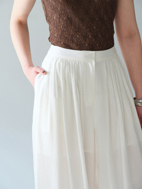 Draped Pleated Balloon Trousers – Convertible Wide-Leg Cuffed Pants