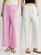 Custom Ultra-Fine Combed Cotton Drawstring Wide-Leg Cropped Pants – Relaxed Luxury Lounge Trousers