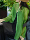 100% Mulberry Silk Sheer Mandarin Collar Sun-Protective Blouse – Lightweight Summer Layer