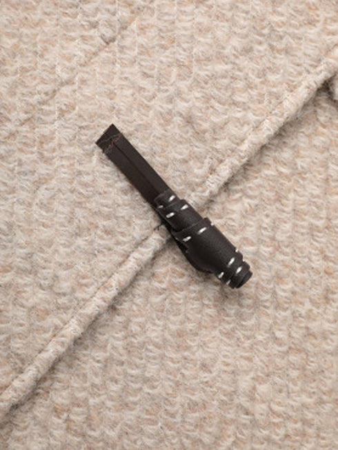 Wool-Blend Vintage Hooded Duffle Coat for Women – Loose Fit, Cozy Autumn-Winter Outerwear