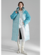 Macaron Color Long Down Coat for Women – Warm Lightweight Goose Down Puffer Jacket, Outdoor Winter Outerwear