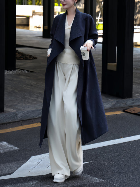 Oversized British Trench Coat – Relaxed Knee-Length Autumn Outerwear