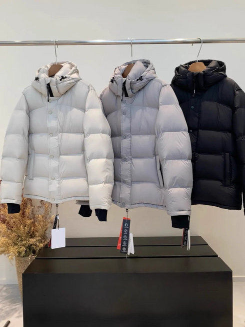Couple’s 90% White Goose Down Puffer Jacket | 800 Fill Power Hooded Winter Coat with Water-Repellent & Anti-Stain Tech