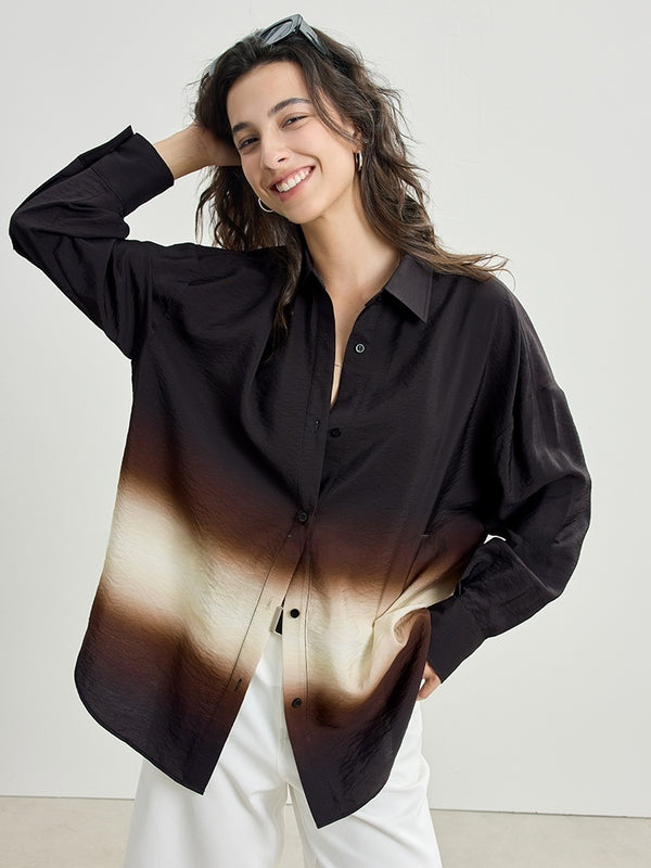 Relaxed Black Printed Blouse & Pants Set – Lightweight Vacation Style (Sold Separately)