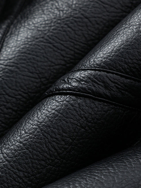 Reversible Moto Jacket for Women — Short Teddy Coat with New Zealand Sheepskin Shearling, Color-Block Suede & Premium PU Leather