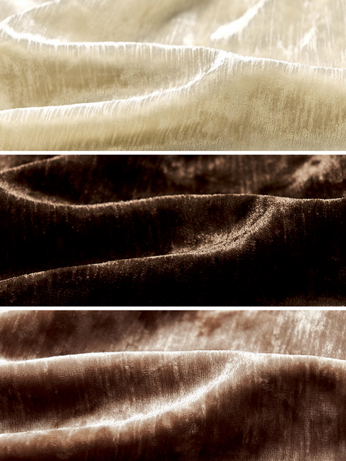 Amber Autumn Shimmer Velvet Mermaid Skirt — Retro Gold-Flecked Stretch Velvet