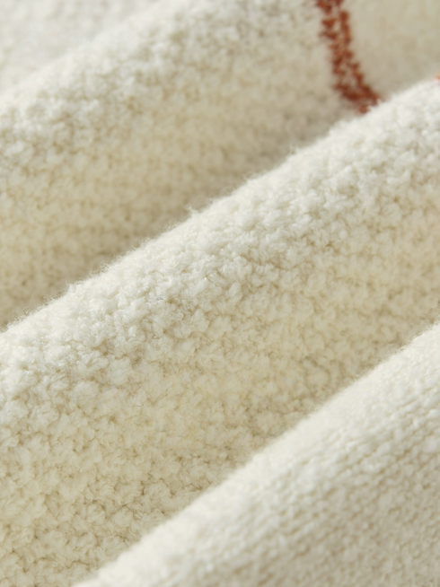 Lazy Winter Chunky Knit Colorblock Striped Stretch Midi Skirt