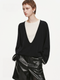 Women’s Wool Layered-Look Sweater | Soft Faux-Two-Piece Knit Top