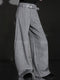 Fashion Belted Tapered Wool Trousers for Women – Elegant Cocoon Silhouette Long Suit Pants