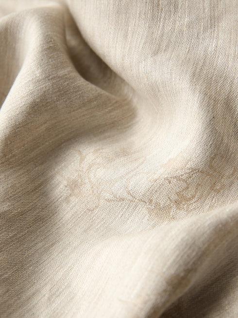 Linen Vest-Style Jacquard Midi Dress – Airy and Refined