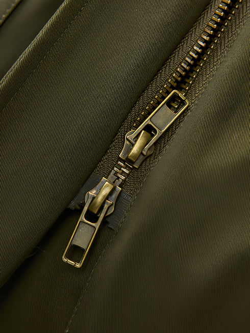 Mid-Length Down Parka with Detachable Wool Collar — Warm 90% Goose Down Fishtail Coat for Women