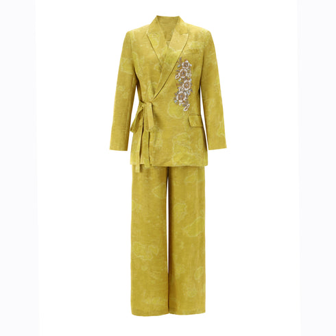 Haute Couture Women's Suit – 2025 Autumn Beaded Jacquard Triacetate Two-Piece