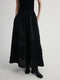 Textured Fabric Black Panel A-Line Skirt | Autumn A-Line Midi Skirt for Women